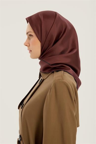 PAK TİVİL İPEK EŞARP 90*90 CM - TABA