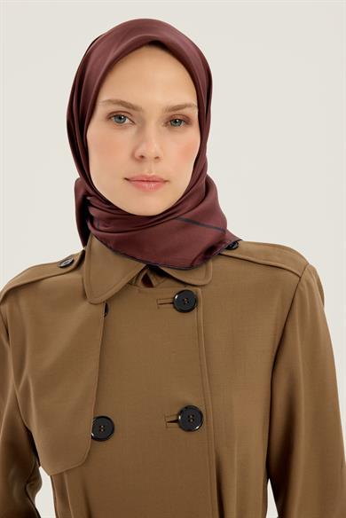 PAK TİVİL İPEK EŞARP 90*90 CM - TABA