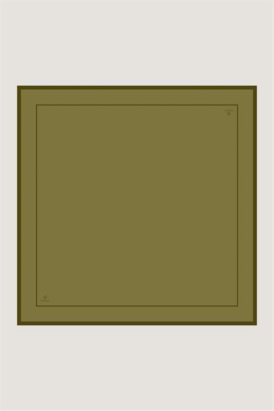 PAK TİVİL İPEK EŞARP 90*90 CM - YAĞ YEŞİLİ