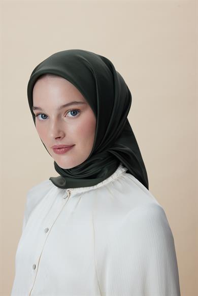 PAK TİVİL İPEK EŞARP 90*90 CM - YEŞİL