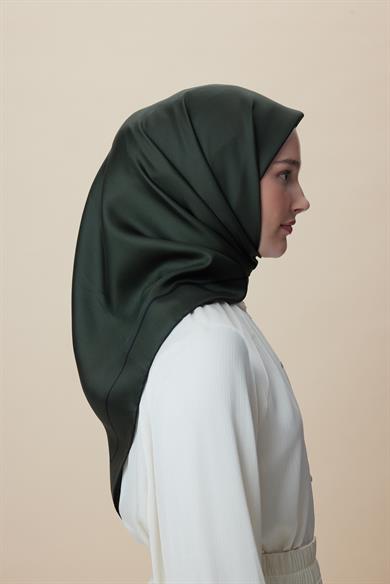 PAK TİVİL İPEK EŞARP 90*90 CM - YEŞİL