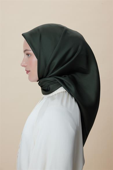 PAK TİVİL İPEK EŞARP 90*90 CM - YEŞİL