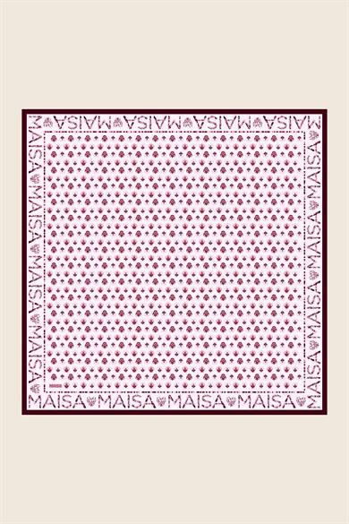 PARE TİVİL İPEK EŞARP 90*90 CM - PEMBE