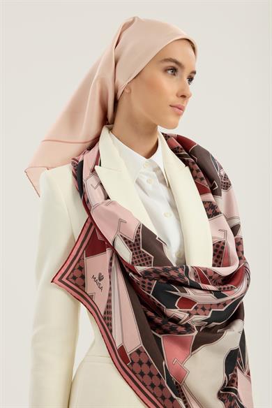 PEYDA PAMUK İPEK ŞAL 70*190 CM - MÜRDÜM