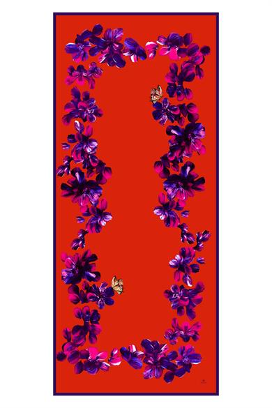 PİLLA MODAL İPEK ŞAL 70*190 - KIRMIZI