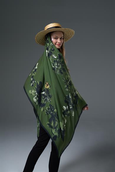 PİLLA MODAL İPEK ŞAL 70*190 - YEŞİL