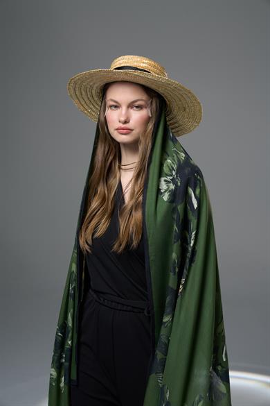 PİLLA MODAL İPEK ŞAL 70*190 - YEŞİL