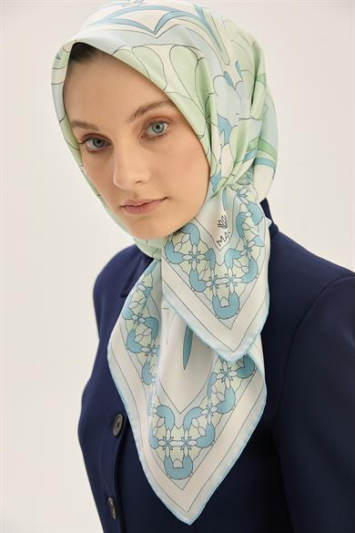 RANA TİVİL İPEK EŞARP 90*90 CM - YEŞİL
