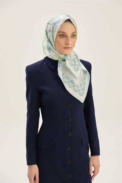 RANA TİVİL İPEK EŞARP 90*90 CM - YEŞİL