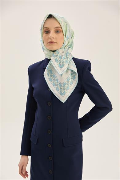 RANA TİVİL İPEK EŞARP 90*90 CM - YEŞİL