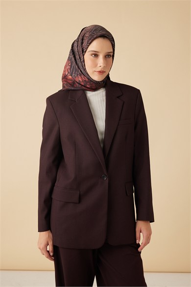 RAVZA MULBERRY İPEK EŞARP 90*90 CM - BORDO