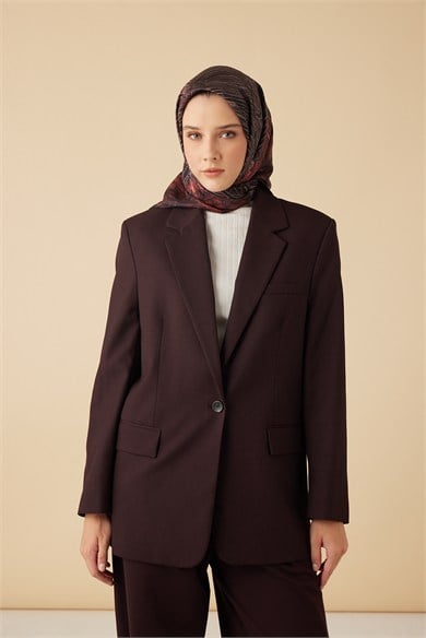RAVZA MULBERRY İPEK EŞARP 90*90 CM - BORDO