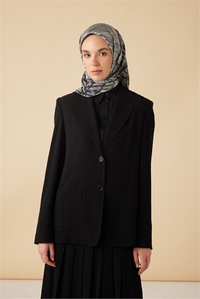 RAVZA MULBERRY İPEK EŞARP 90*90 CM - GRİ