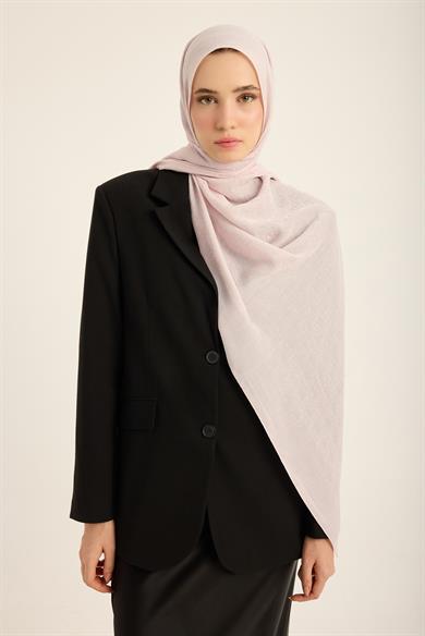 REMZ İPEK PAMUK TENSEL ŞAL 70*190 CM - AÇIK PEMBE