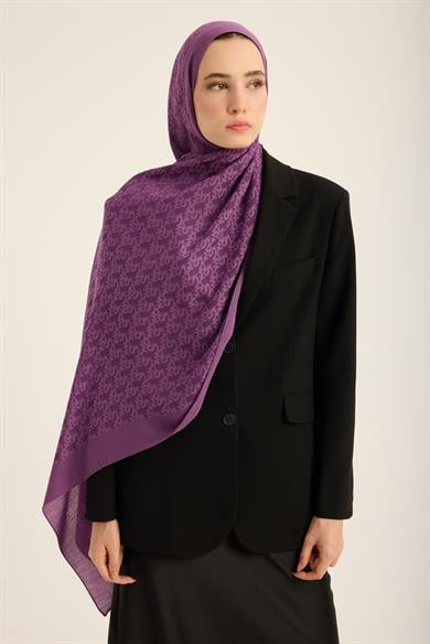 REMZ İPEK PAMUK TENSEL ŞAL 70*190 CM - MÜRDÜM