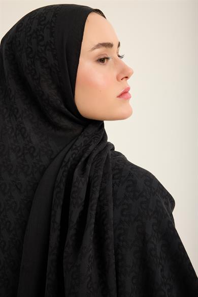 REMZ İPEK PAMUK TENSEL ŞAL 70*190 CM - SİYAH