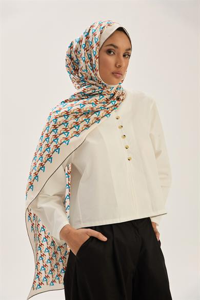REMZ MULBERRY İPEK ŞAL 70*190 CM - KAHVERENGİ