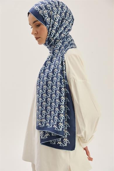 REMZ MULBERRY İPEK ŞAL 70*190 CM - LACİVERT