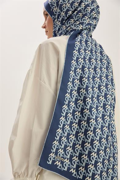 REMZ MULBERRY İPEK ŞAL 70*190 CM - LACİVERT