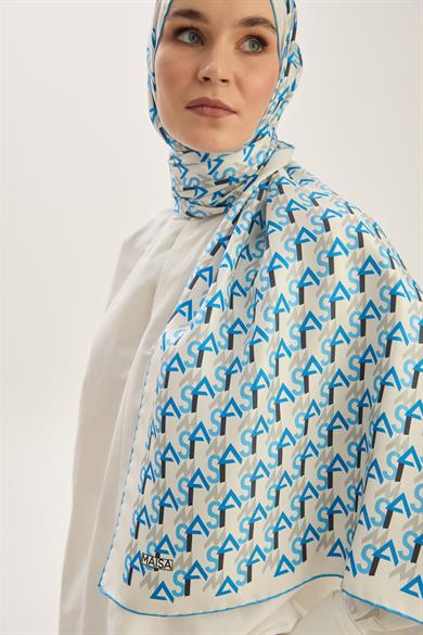 REMZ MULBERRY İPEK ŞAL 70*190 CM - MAVİ