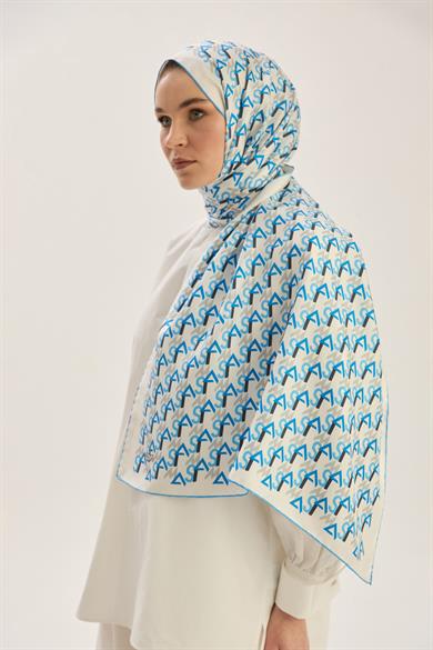 REMZ MULBERRY İPEK ŞAL 70*190 CM - MAVİ