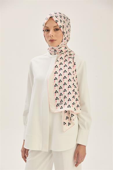 REMZ MULBERRY İPEK ŞAL 70*190 CM - PUDRA PEMBE