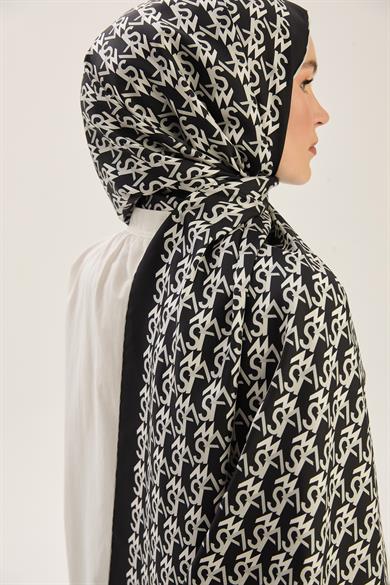 REMZ MULBERRY İPEK ŞAL 70*190 CM - SİYAH