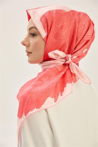 REŞHA MULBERRY İPEK EŞARP 90*90 CM - GÜLKURUSU