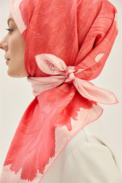 REŞHA MULBERRY İPEK EŞARP 90*90 CM - GÜLKURUSU