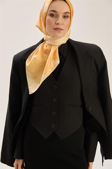 REŞHA MULBERRY İPEK EŞARP 90*90 CM - SARI