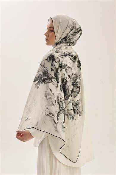 REYYA KREP İPEK ŞAL 70*190 CM - SİYAH