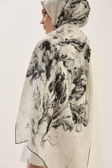 REYYA KREP İPEK ŞAL 70*190 CM - SİYAH