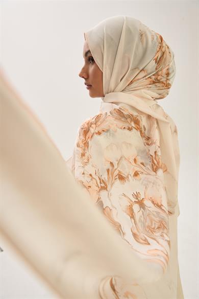 REYYA KREP İPEK ŞAL 70*190 CM - SOMON