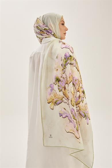 REYYA KREP İPEK ŞAL 70*190 CM - YEŞİL