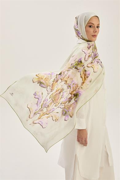 REYYA KREP İPEK ŞAL 70*190 CM - YEŞİL