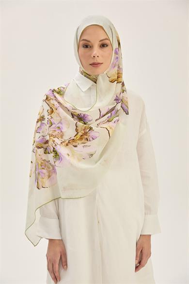 REYYA KREP İPEK ŞAL 70*190 CM - YEŞİL