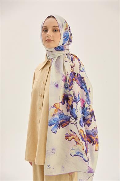REYYA PAMUK İPEK ŞAL 70*190 CM - LİLA