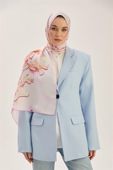 REYYA PAMUK İPEK ŞAL 70*190 CM - PEMBE