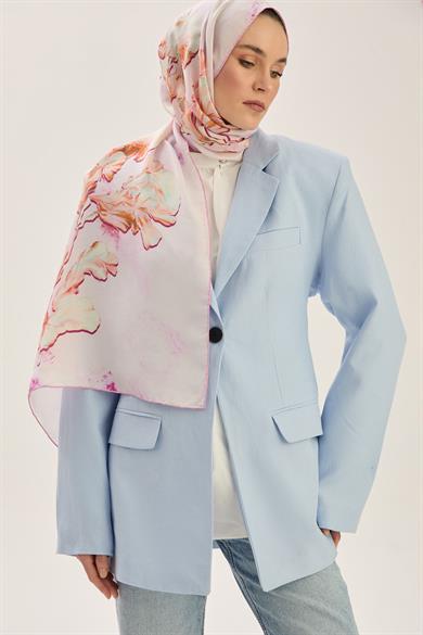 REYYA PAMUK İPEK ŞAL 70*190 CM - PEMBE