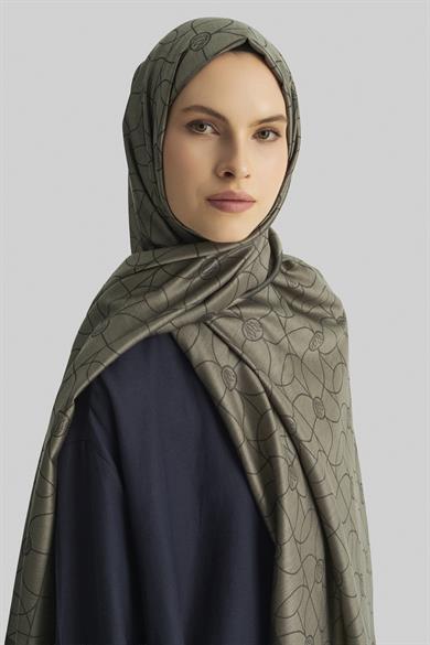 RİND%100 İPEK JAKARLI ŞAL-ACI KAHVE