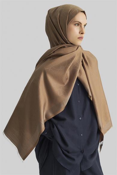 RİND%100 İPEK JAKARLI ŞAL-BAKIR