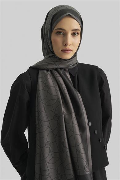 RİND%100 İPEK JAKARLI ŞAL-FÜME