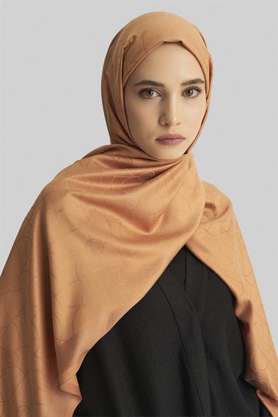 RİND%100 İPEK JAKARLI ŞAL-TABA