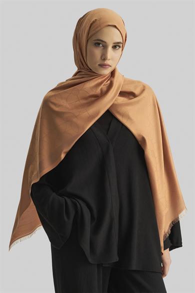 RİND%100 İPEK JAKARLI ŞAL-TABA