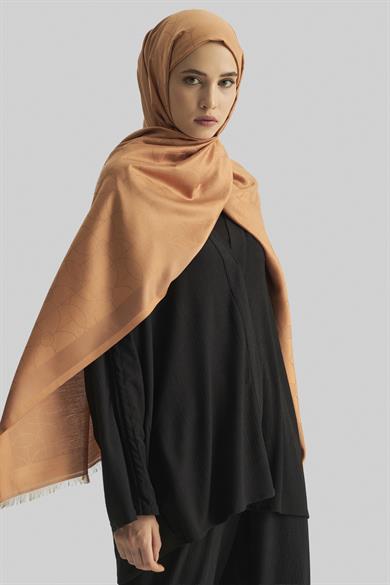 RİND%100 İPEK JAKARLI ŞAL-TABA