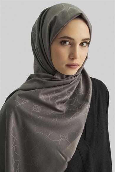 RİND%100 İPEK JAKARLI ŞAL-VİZON