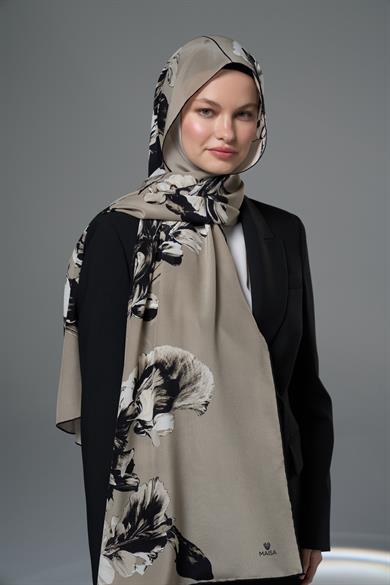 RİŞE KREP İPEK ŞAL 70*190 – BEJ