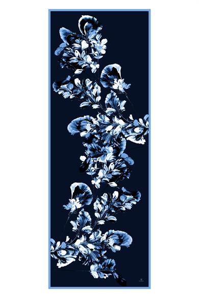 RİŞE KREP İPEK ŞAL 70*190 – LACİVERT