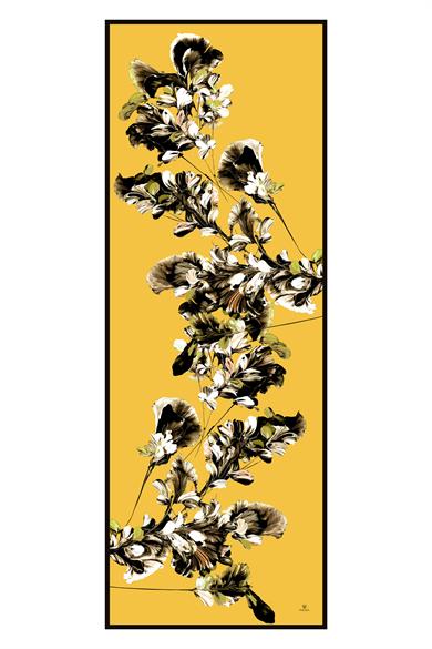 RİŞE KREP İPEK ŞAL 70*190 – SARI