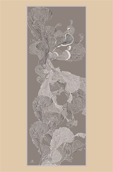RUBA KREP İPEK ŞAL 70*190 CM - AÇIK GRİ